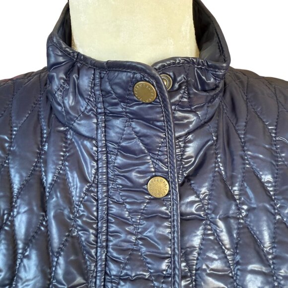 Talbots Petites blue sleeveless mock neck puffy vest women's size SP - Picture 7 of 12